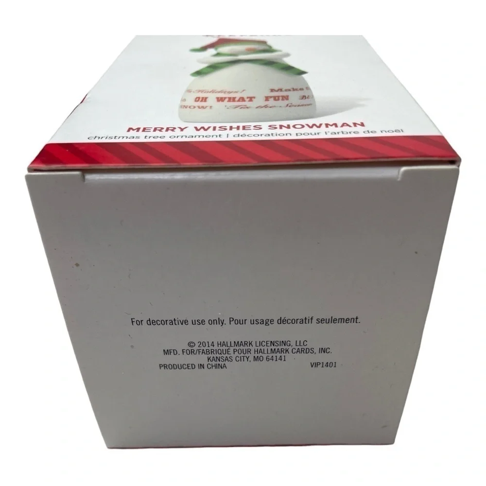 NWT 2014 Hallmark Keepsake Limited Edition “Merry Wishes Snowman” Ornament